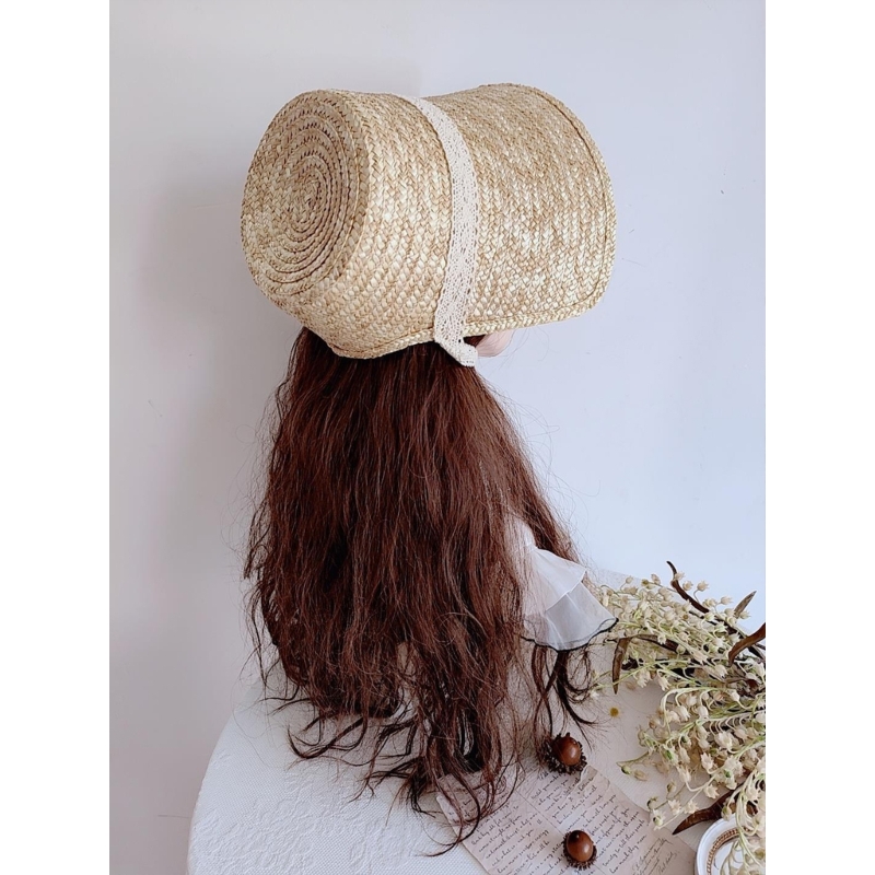 Sweet Girl Sun LolitaStyle Sum - Bucket Hat Straw ulasan dan harga
