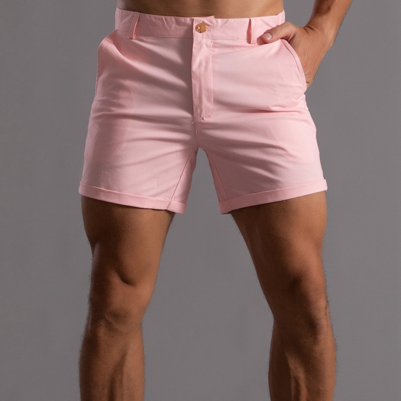 Men Slim Fit Chino Shorts Roll - Shorts Chino Slim ulasan dan harga