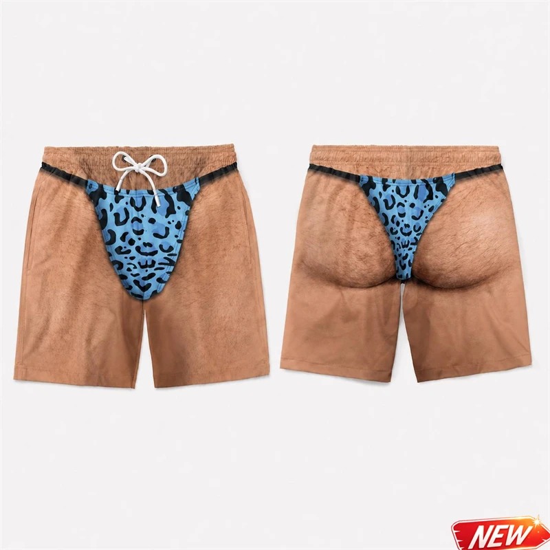 Funny Men 3D Print Leopard Pri - Trunks Board Surf ulasan dan harga