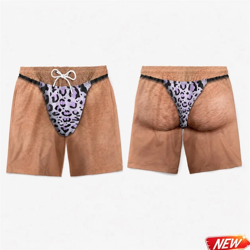 Funny Men 3D Print Leopard Pri - Trunks Board Surf ulasan dan harga