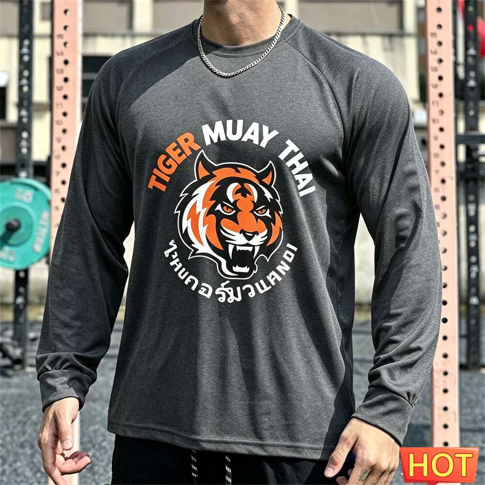 Muay Thai Men's Long sleeved T - Tee Graphic Print ulasan dan harga