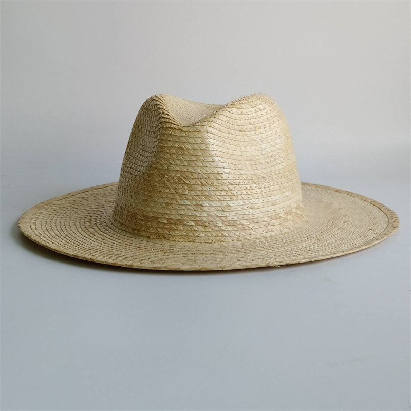 Classic natural palm leaf stra - Bucket Hat Straw ulasan dan harga