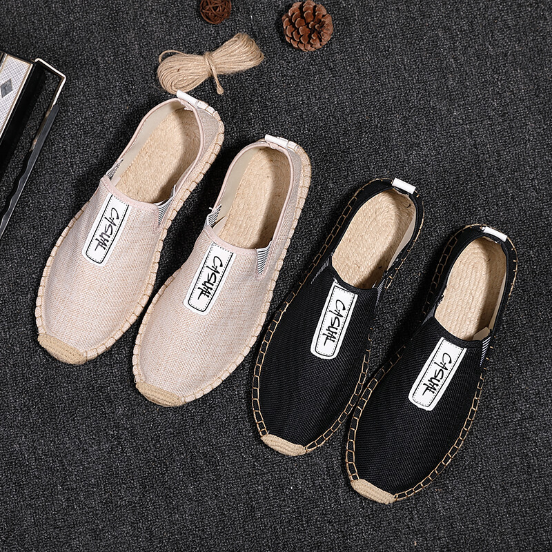 Linen Male Casual Shoes Loafer - Espadrille Slip On ulasan dan harga