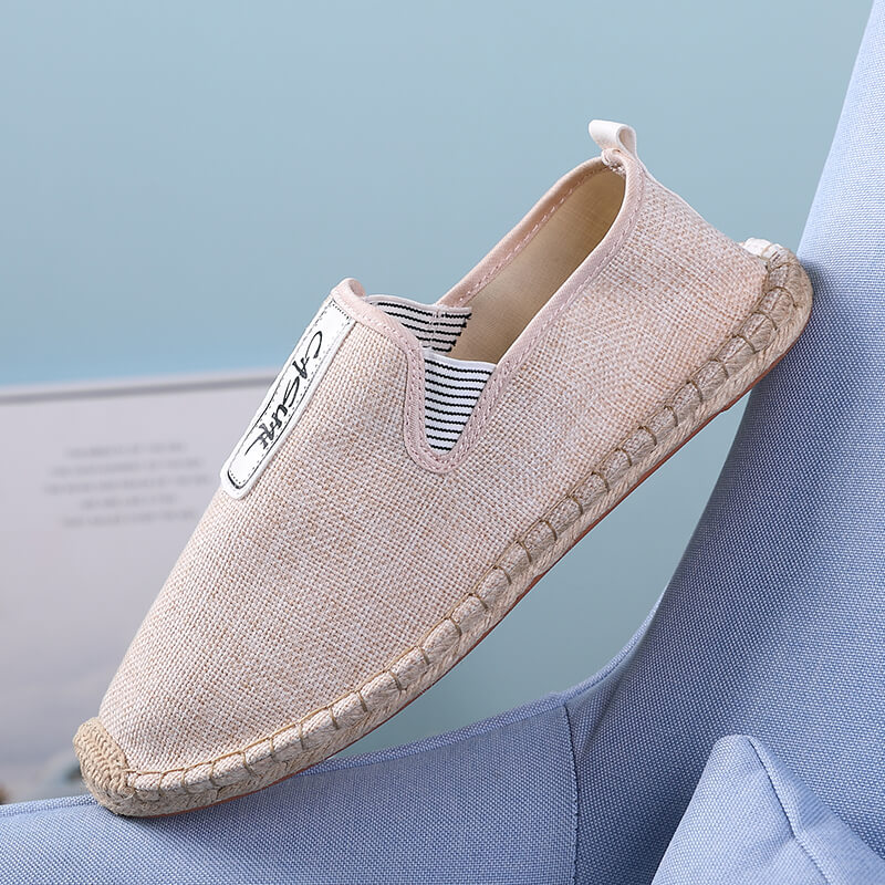 Linen Male Casual Shoes Loafer - Espadrille Slip On ulasan dan harga
